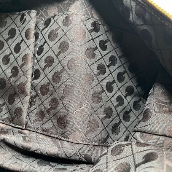 GHERARDINI TAN BEIGE GIRAFFE ANIMAL PRINT CANVAS LEATHER COMBO SHOULDER BAG - OS - Picture 10 of 10